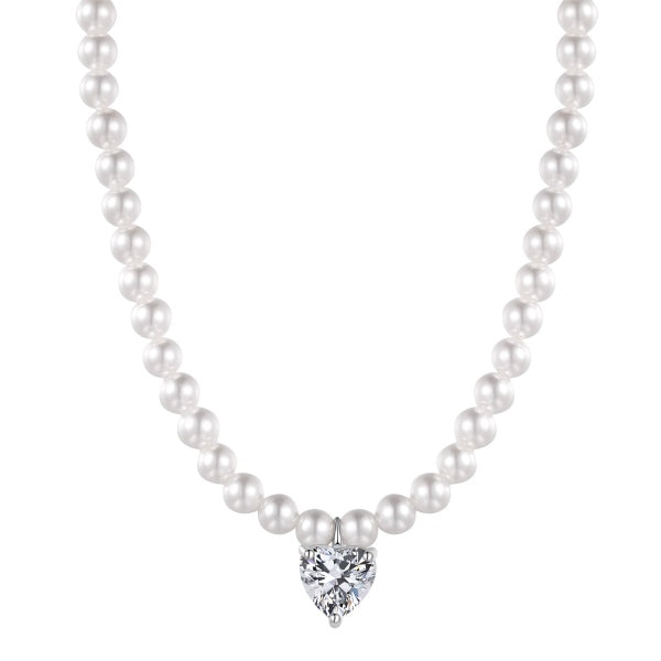 HEART PEARL NECKLACE