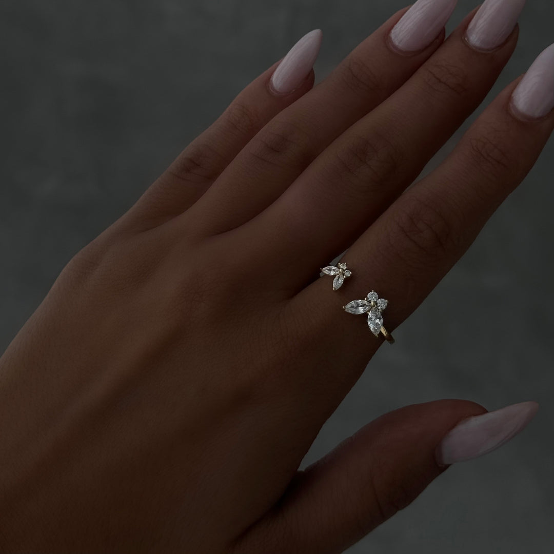 The Golden Butterflies Ring